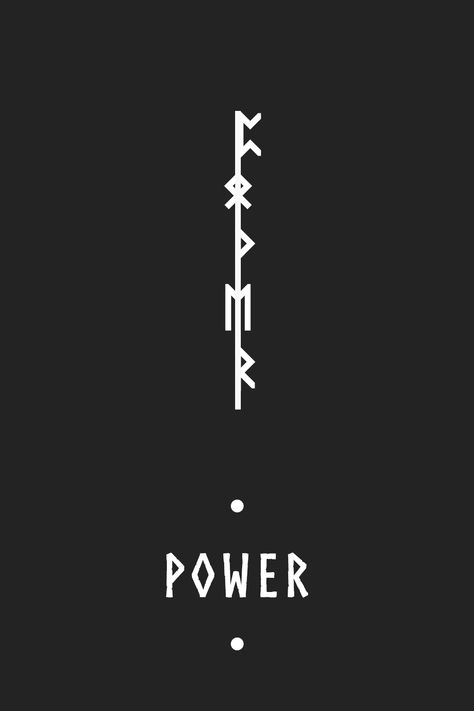 Another combination of Futhark, this time spelling out: ‘Power' then merged into this unique artwork piece. The original symbols used are - ᛈᛟᚹᛖᚱ Remember each rune has its own unique meaning which I recommend reading about. “The Elder Futhark (or Fuþark), also known as the Older Futhark, Old Futhark, or Germanic Futhark, is the oldest form of the runic alphabets.” #futhark #elder #runes #rune #warrior #viking #tattoo #inspiration #power Viking Tattoos Meaning, Viking Tattoos Symbol Meaning, Nordic Tattoo Meaning, Elder Futhark Runes Tattoo, Bind Runes Symbols And Meanings, Runic Tattoo Ideas, Viking Runes Meanings, Elder Futhark Tattoo, Power Tattoo Symbol