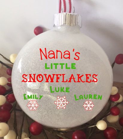 Excited to share the latest addition to my #etsy shop: Little Snowflakes Personalized Grandkids Glitter Ornament, Christmas Glitter Ornament, Grandkids Custom Ornament, Custom Gift for Grandma #homedecor #christmas #christmasgift #glitterornament #holidaygift #personalizedgift #holidaydecor #secretsanta #handmadeornament #etsyseller #etsygifts #grandmaornament #customgift Cute Glitter Ornaments, Personalized Glitter Ornaments, Christmas Ornaments Cricut Glass Ball, Christmas Ornaments With Grandkids Names, Glitter Name Ornaments, Christmas Glitter Ornaments, Grandma Ornament, Christmas Glitter, Cricut Christmas