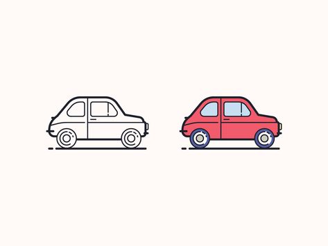 Hand Drawn icons: Fiat 500 by Icons8 Fiat 500 Tattoo, Small Car Drawing, Fiat Tattoo, Car Line Drawing, 500 Tattoo, Car Sticker Ideas, Fiat 500 Car, P Tattoo, Drawn Icons