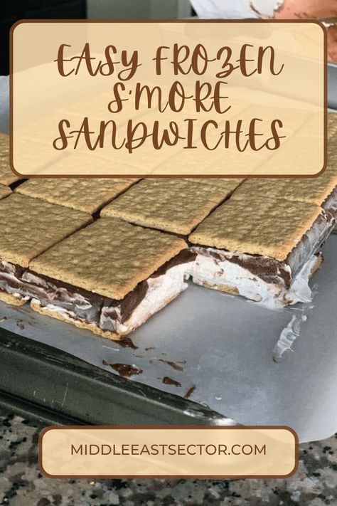 n today’s post: Frozen s’mores are the perfect way to enjoy the flavor of s’mores while cooling off on a hot summer day! It’s summer, which means it time for the blogging world (and the rest of the world?) to go crazy about s’mores again. Seriously, smores are like the pumpkin spice of July, right? Fun Sandwich Recipes, Monty Cristo Sandwich, Croissant Sandwich Breakfast, Monty Cristo, Ciabatta Sandwich Recipes, Golden Graham Bars, Home Made Cookies Recipe, Bagels Sandwich, Nut Free Cookies Recipes