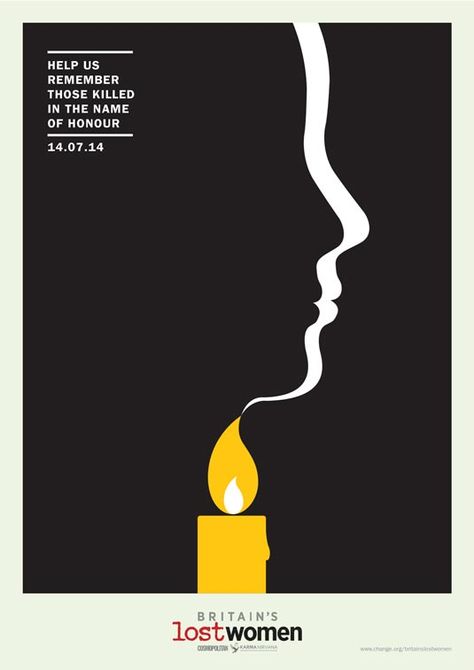 Potent posters highlight issue of 'honour killings' | Posters | Creative Bloq Conceptual Poster Design, Negative Space Poster, Eve Poster, Highlight Design, Education Posters, Negative Space Art, Mises En Page Design Graphique, Education Poster Design, Poster Idea