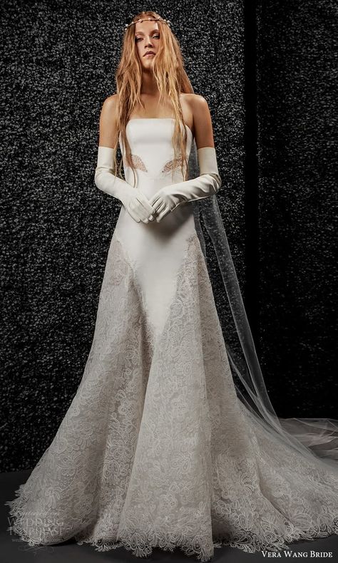 vera wang bride pronovias fall 2021 bridal glove strapless straight across neckline modern modified a line wedding dress chapel train (36) mv -- Vera Wang Bride Fall 2021 Wedding Dresses | Wedding Inspirasi #wedding #weddings #bridal #weddingdress #weddingdresses #bride #fashion #label:Pronovias #label:VeraWang #label:VeraWangBride #season:Fall/Winter #week:392021 #year:2021 ~ Vera Wang Wedding Dress, Mikado Wedding Dress, Vera Wang Bridal, Vera Wang Wedding, Wedding Dresses Vera Wang, Diane Kruger, Bridal Dress Design, Elegant Bride, Formal Dresses For Weddings