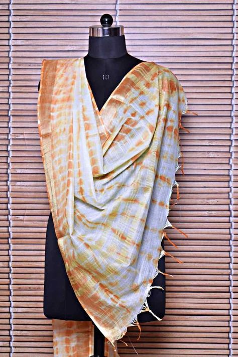 Shibori Dupatta, Shibori Silk, Cotton Dupatta, Indian Clothes, Silk Dupatta, Dresses Women, Shibori, Cotton Silk, Women Fashion