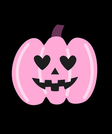 Heart Eyes Pumpkin, Halloween Heart, Jack O Lantern Faces, Cricut Halloween, Head And Heart, Hello Kitty Halloween, Pumpkin Stencil, Pumpkin Png, Pink Pumpkins