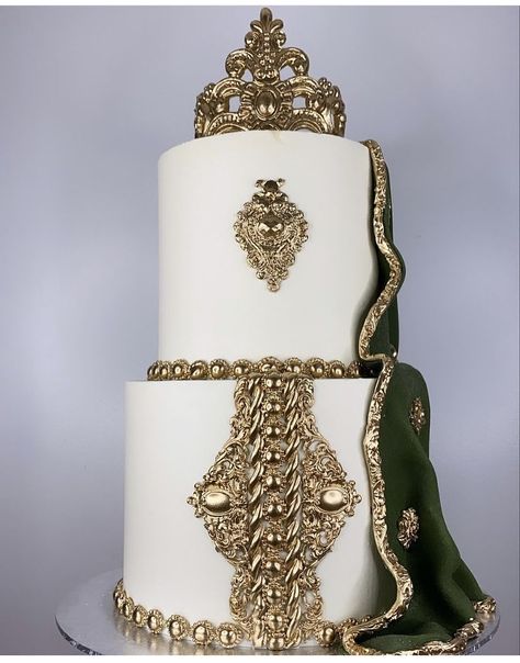 Arabian Cake, Henna Wedding Cake, Henna Cake Designs, Henna Decoration Ideas Decor, Moroccan Cake, Henna Cake, Fancy Wedding Cakes, Ethiopian Wedding, Ocean Cakes