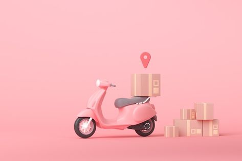 Delivery Scooter, Logo Online Shop, Delivery Photos, Online Shop Design, Instagram Frame Template, Learning Graphic Design, Poster Background Design, Boutique Logo, Creative Poster Design