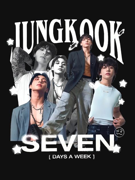 Jungkook Tshirt, Jungkook Shirt, Korea Life, Kpop Prints, Jungkook Seven, Typography Shirt Design, Bts Shirt, Kpop Tshirt, Bts Clothing