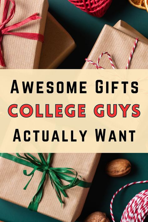 Here's the college boy gift guide you need! This ultimate gift guide to Christmas gifts for college guys includes food gift ideas for him, stylish gift ideas, fun gift ideas, gaming gifts, and car and truck gift ideas. It's what young adult guys want for Christmas (or for his birthday gift!). When it comes to gifts for teen guys, guys in their twenties, and college guys, these are the perfect gift ideas to choose the best gift for a son, gift for brother, or gift for boyfriend! Gifts For High School Boyfriend, College Christmas Gifts, College Boyfriend Gifts, College Gifts For Friends, Teen Guy Gifts, Christmas Gifts For Music Lovers, College Guy Gifts, Gifts For College Boys, Study Gifts