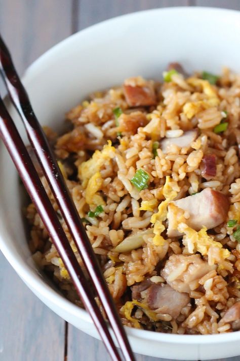 Pork Fried Rice Recipe | gimmesomeoven.com                                                                                                                                                                                 More Perfect Roast Pork, Pork Fried Rice Recipe, Pork Fried Rice, Leftover Pork, Pork Loin Roast, Fried Rice Recipe, Pork Dishes, Chinese Recipes, Pork Loin