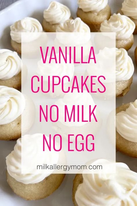 Vanilla Wacky Cake Recipe, Vanilla Wacky Cake, Egg Free Cupcakes, Wacky Cake Recipe, Soy Free Desserts, Dairy Free Cupcakes, Milk Allergy Mom, Nut Free Desserts, Easy Vanilla Cupcakes