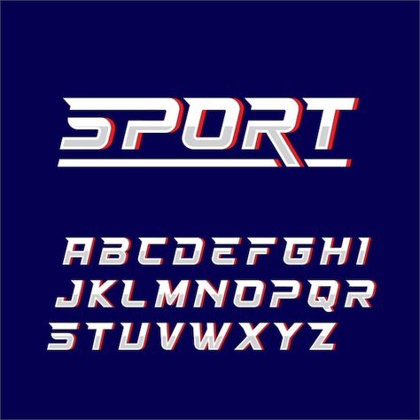 Sport Font Design, Sporty Fonts, Free Sports Fonts, Sport Lettering, Sports Typography, Sport Typography, College Night, Graphic Design Letters, Motion Logo