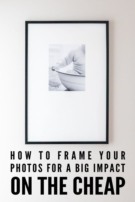 Poster Frame Gallery Wall, Framing Ideas For Artwork Diy, How To Frame Pictures Ideas, Frames With Large Matting, Using Photos To Decorate, Artwork For Stairwell, Photograph Frame Ideas, Decorating With Black And White Photos, Diy 24x36 Picture Frame