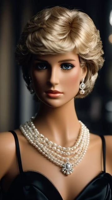 Celebrity Barbie, Princess Diana Hair, Barbie Jewelry, Dress Barbie Doll, Celebrity Dolls, Jewelry 2023, Barbie Diorama, Fantasy Land, Christmas Outfit Ideas