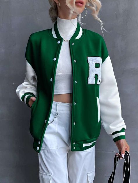 School Coat, Style Vert, Cozy Coats, Cozy Jacket, Single Breasted Coat, Types Of Jackets, Letterman Jacket, Unisex Jacket, Style Noir