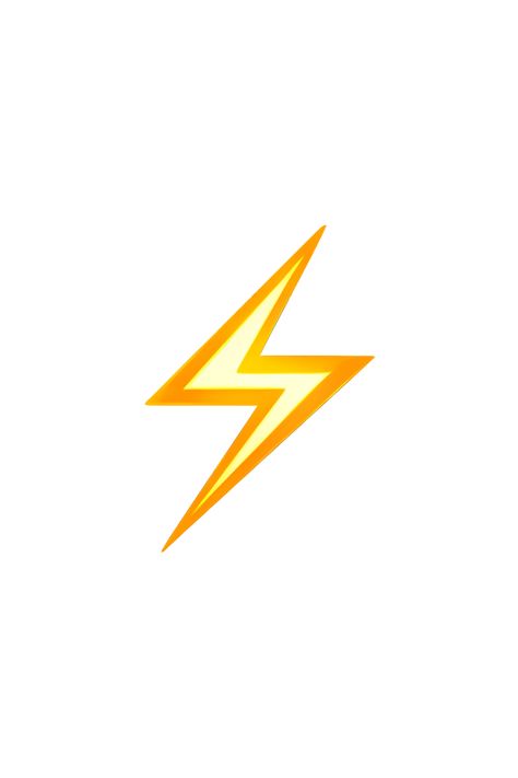 The emoji ⚡ High Voltage depicts a stylized lightning bolt in yellow or white color, with jagged edges and a pointed end. The lightning bolt is surrounded by a black or dark blue background, which represents the night sky or the darkness of a storm. The emoji conveys a sense of power, energy, and danger, as lightning is a natural phenomenon that can be both awe-inspiring and destructive. Lightning Bolt Background, Smiley Face Lightning Bolt Eyes, Smiley Face Lightning Bolt, Cloud With Lightning, Energy Icon, Lightning Bolt Graphic, Ios Emojis, White Heart Emoji, Apple Emoji