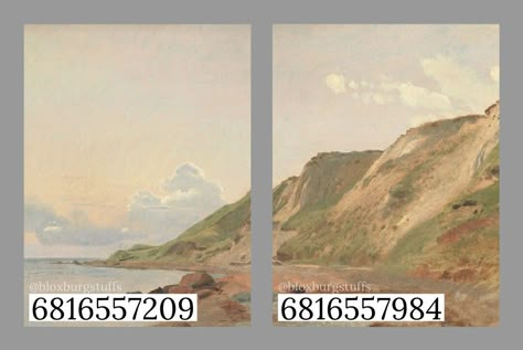 Bloxburg Picture Codes Painting, Bloxburg Decals Codes Big Painting, Bloxburg Landscape Decal Codes, Bloxburg Picture Codes Window, Bloxburg Matching Painting Codes, Bloc Burg Picture Codes, Magazine Codes Bloxburg, Blocksburg Picture Id Codes, Bloxburg Ocean Decal Codes