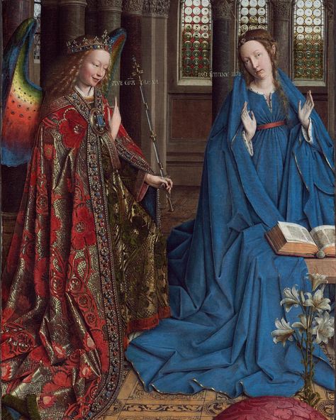 Art History Feed on Instagram: “The Annunciation (detail). Jan van Eyck, 1436. #janvaneyck #renaissance #arthistory” The Annunciation Painting, Infinite Art, Google Art Project, The Annunciation, Van Eyck, Jan Van Eyck, Hieronymus Bosch, Archangel Michael, Celebrity Travel