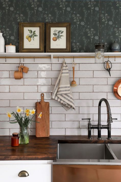 Dark cabinet kitchen