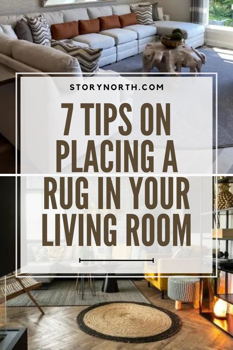 Learn how to elevate your living room with the perfect rug placement! #RugPlacement #Livingroomdecor #Homeideas #LivingRoomDesign #LivingRoomRug #HomeDecor #HomeImprovement Area Rug Placement Under Couch, Sitting Room Rugs Ideas, Selecting Rug For Living Room, Living Room With Large Rug, Rug Placement In Small Living Room, Living Room Rug Placement With Fireplace, Choosing Living Room Rug, How Should A Rug Fit In A Living Room, Large Rugs For Living Room