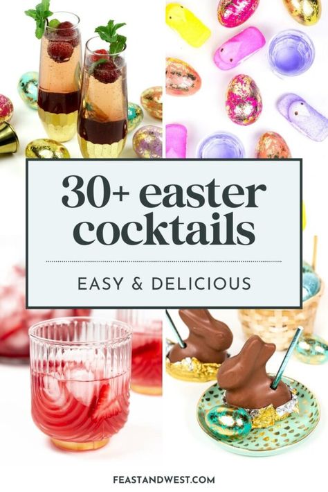 Easter Cocktails Drinks, Easter Alcoholic Drinks, Limoncello Lemonade, Easter Cocktail Recipes, Frozen Peach Bellini, Easter Side Dishes Recipes, Raspberry Sangria, Easter Drink, Mint Julep Cocktail