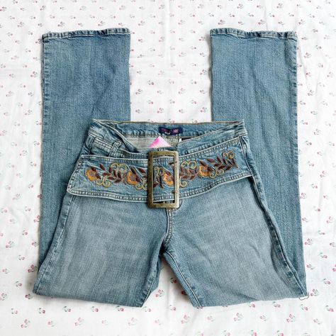 I might be biased but you should probably buy this on Depop 👍 https://depop.app.link/2VFX3pMzDub Embroided Jeans, Oversized Belt, 2000s Japanese Fashion, Y2k Denim, Love Jeans, Hot Jeans, Little Outfits, Swaggy Outfits, Other Outfits