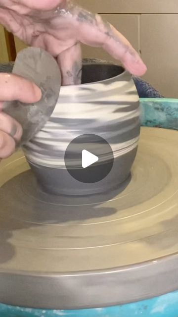 Pottery Videos Techniques, Wheel Throwing Pottery Ideas, Pottery Ideas Wheel Thrown, Pottery Wheel Ideas, Marble Pottery, Marble Clay, Marbled Clay, Wheel Thrown Ceramics, Construction Techniques