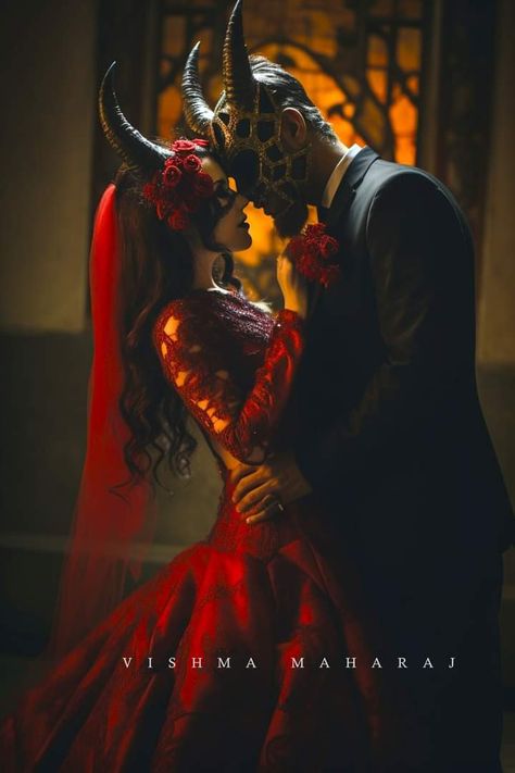 Villain Couple Aesthetic, Evil Couple Aesthetic, Incubus Art, Evil Couple, Dark Masquerade, Demon Romance, St Aesthetic, Demon Love, Masquerade Couple