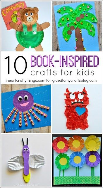 10 creative book inspired crafts for kids! An amazing roundup of ideas to keep kids busy and engaged after reading their favorite books! #kidsactivities #booksandcrafts #craftsforkids Book Inspired Crafts, Art Books For Kids, Storytime Crafts, Book Art Projects, Creation Art, Kindergarten Art, Toddler Art, Crafts For Kids To Make, Kid Crafts