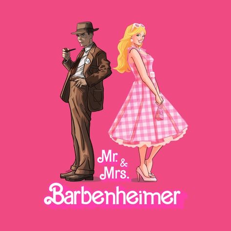 Check out this awesome 'Mr.+%26+Mrs.+Barbenheimer+fanart%28V2%29' design on @TeePublic! Barbenheimer Fanart, Barbie Oppenheimer, Tshirt Poster, Film Design, Cinema Movies, Star Wars Poster, Cillian Murphy, Ryan Gosling, Best Pillow