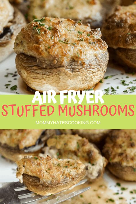 Air Fryer Stuffed Mushrooms, Stuffed Mushroom Recipe, Olive Garden Pasta, Mushroom Recipe, Air Fried Food, Stuffed Mushroom, Air Fryer Oven Recipes, Air Fry Recipes, Pasta E Fagioli