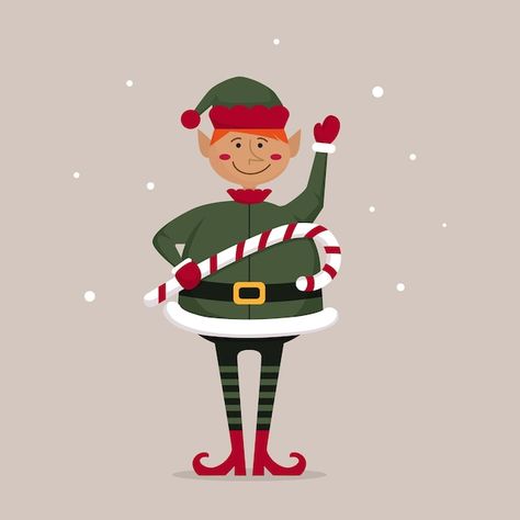 Christmas character cute elf with lollip... | Premium Vector #Freepik #vector #funny-christmas #cute-santa #funny-santa #christmas-art Cute Elf Illustration, Lollipop Illustration, Elf Illustration, Elf Christmas Card, Vector Christmas, Funny Santa, Christmas Characters, About Christmas, Nutcracker Christmas