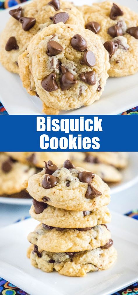 Chocolate Chip Cookies With Bisquick, Bisquick Chocolate Chip Cookies Recipes, Bisquick Cookie Recipes, Bisquick Cookies, Bisquick Chocolate Chip Cookies, Friends Recipes, Bisquick Recipes, Cookie Recipes Homemade, Soft Chocolate Chip Cookies