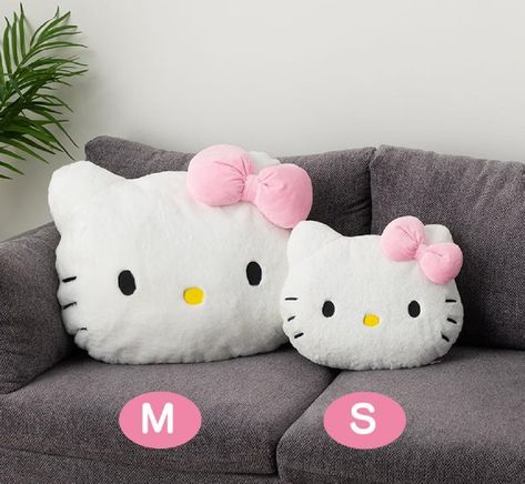 The CUDDLIEST Sanrio Hello Kitty plush pillow!💖 | Sanrio living room decor | Sanrio bedroom decor | Girl room decor | Hello Kitty Plushies | Kawaii | Decor Inspo | #commissionearned Sanrio Pillow, Sanrio Bedroom, Kanji Love, Toy Library, Plushies Kawaii, Sanrio Room, Hello Kitty Pillow, Kawaii Decor, Oversized Throw Pillows