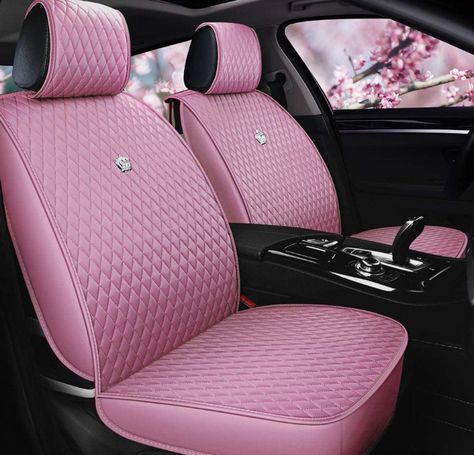 Pink Seat Covers, Auto Seat Covers, Pink Car Seat Covers, Pink Car Accessories, Bucket Seat Covers, Tout Rose, Girly Car Accessories, Baby Goods, Purple Car