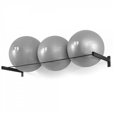 Yoga Ball Storage Ideas, Yoga Ball Storage Diy, Gym Ball Storage, Pilates Ball Storage, Yoga Ball Storage, Small Gym Ideas, Exercise Ball Storage, Personal Training Studio Design, Gym Organization Ideas