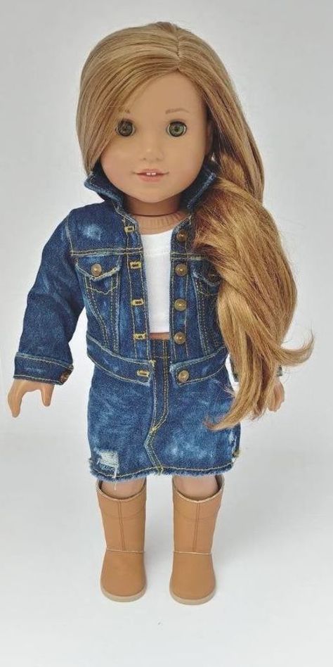 American Girl Outfits, American Girl Hairstyles, Sundress Sewing Patterns, Baby Born Kleidung, American Girl Doll Hairstyles, Custom American Girl Dolls, American Girl Doll Diy, America Girl, Doll Clothes Patterns Free