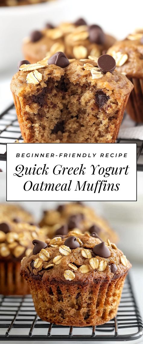 Image for Quick Greek Yogurt Oatmeal Muffins Low Fat Oatmeal Muffins, Healthy Yogurt Muffins, Healthy Muffins Greek Yogurt, Oat Muffins Healthy Flourless, Muffin Recipes With Greek Yogurt, Yoghurt Muffins Recipe, Pregnancy Muffins Healthy, Weight Watchers Oatmeal Muffins, Honey Greek Yogurt Recipes