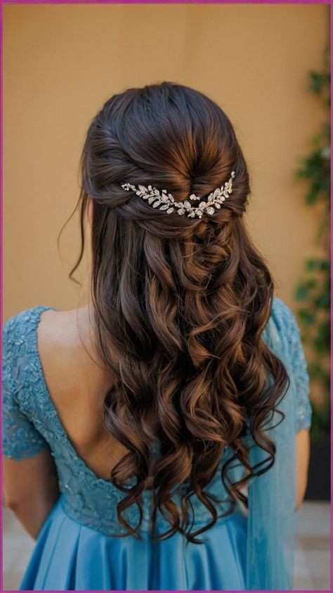 Looking for elegant bridesmaid hairstyles for long hair Check out these stunning options for your special day Half up Brunette Simple Half up half down Side Loose curls Updo curls Half up half down braid Perfect for a wedding these easy boho-inspired styles will elevate your look effortlessly Loose Braid Hairstyles Simple, Wedding Hair Brunette Half Up, Half Up Half Down Wedding Hair Long Brunette, Bridesmaid Hair Simple, Elegant Half Up Half Down Wedding Hair, Elegant Bridesmaid Hairstyles, Simple Bridal Hairstyles, Easy Bridesmaid Hairstyles, Easy Half Up Half Down Hairstyles