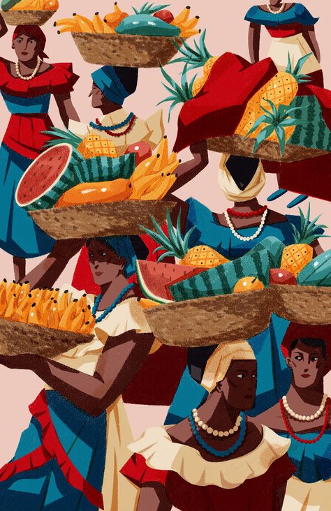 Colombian Art, Fruit Market, Design Jobs, Food Market, Saint Louis, Market Design, Editorial Design, Black Art, Creative Work