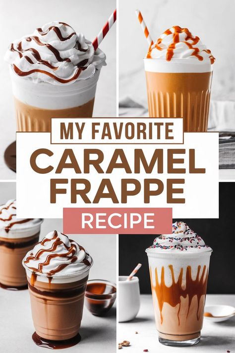 Starbucks Caramel Frappuccino: DIY Edition Iced Caramel Frappe Recipe, Caramel Frappe Recipe, Starbucks Caramel Frappuccino, Diy Caramel, Caramel Frappe, Homemade Frappuccino, Caramel Treats, Frappe Recipe, Caramel Frappuccino