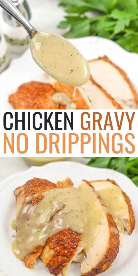 Using a simple recipe, you can create a delicious chicken gravy without drippings. This rich, savory addition will add flavor to your meals. Gravy With No Drippings, Food Recipes For Dinner Chicken, Easy Dinner Ideas With Chicken, Gravy Recipe No Drippings, Chicken Gravy From Broth, Creamy Pasta Sauce Recipes, Easy Chicken Gravy, Dinner Ideas With Chicken, Recipes For Dinner Chicken