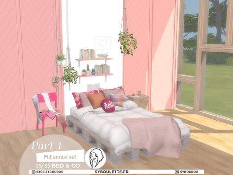 Bedroom Cc Patreon, Beds With Throw Blankets, Sims 4 Bedroom Cc Patreon, Millennial Bedroom, Bedroom Cc Sims 4, Sims 4 Bedroom Cc, Sims 4 Beds, Messy Bed, Cc Patreon