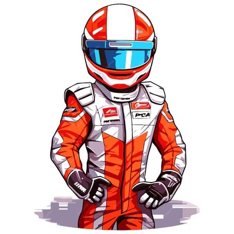 Premium Vector | Racing Car Driver Mascot Vector illustration Race Car Illustration, Race Car Driver, Person Cartoon, Car Driver, Car Illustration, Racing Driver, Car And Driver, Racing Car, Race Car