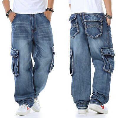 @^*^ Plus Size Mens Jeans Cargo Baggy Pant Loose Hip Hop Street Wear Stone Wash 30-46 https://ift.tt/2OkWtwD Biker Jeans Men, Fit Cargo Pants, Skate Pants, Denim Pants Mens, Denim Cargo Pants, Biker Jeans, Loose Jeans, Baggy Pant, Pantalon Large