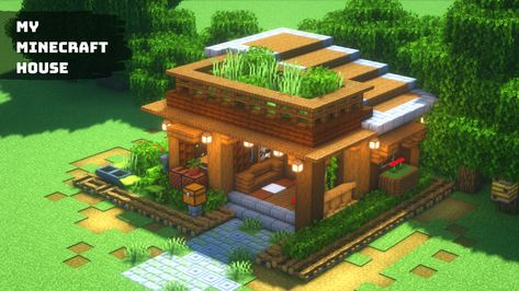 Simple Wooden House, Good Comments, Bead Templates, A Small House, Perler Bead Templates, Minecraft House, Minecraft Tutorial, Minecraft Builds, Great Power