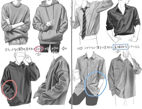 Taking Off Jacket Reference, Model Vivant, Hoodie Drawing Reference, Baggy Sweater Outfits, Hoodie Reference, Drawing Wrinkles, Hoodie Tutorial, Hoodie Drawing, Wrinkled Clothes