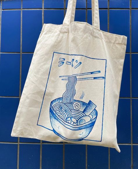 Harajuku Style Tote Bag As Gift, Artsy Cotton Tote Bag, Artsy Tote Bags For Shopping, Japanese Branding, Cafe Kitsune Tote, Tote Bag Business, Branded Tote Bags, Japanese Tote Bag, Custom Tote Bags