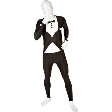 What Are Morphsuits? Morph Suit, Halloween Costume Suit, Black And White Tuxedo, Zentai Suit, Blue Tuxedos, Halloween Costume Shop, Full Body Suit, Slenderman, Halloween Fancy Dress