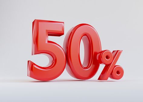 Sale Sign, 3d Render, For Sale Sign, Premium Photo, Department Store, Special Offer, 50 %, Money, Collage