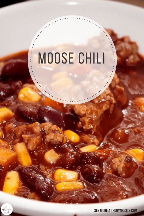 Ground Moose Recipes, Moose Chili, Meat Chili Recipe, Moose Recipes, Moose Meat, Alaska Food, Meat Chili, Moose Meat Recipes, Best Chili